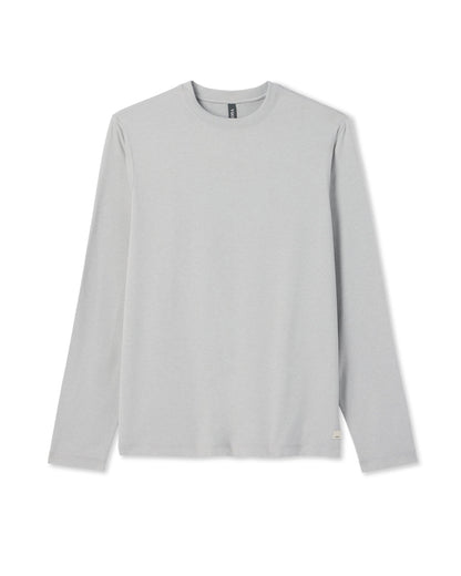 Long Sleeve Ponto Performance Tee Frost Grey Heather | Vuori For sale