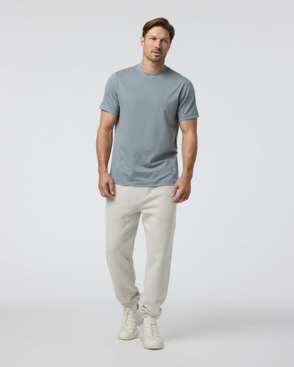 Short Sleeve Ponto Performance Tee Dusty Blue Heather | Vuori Online