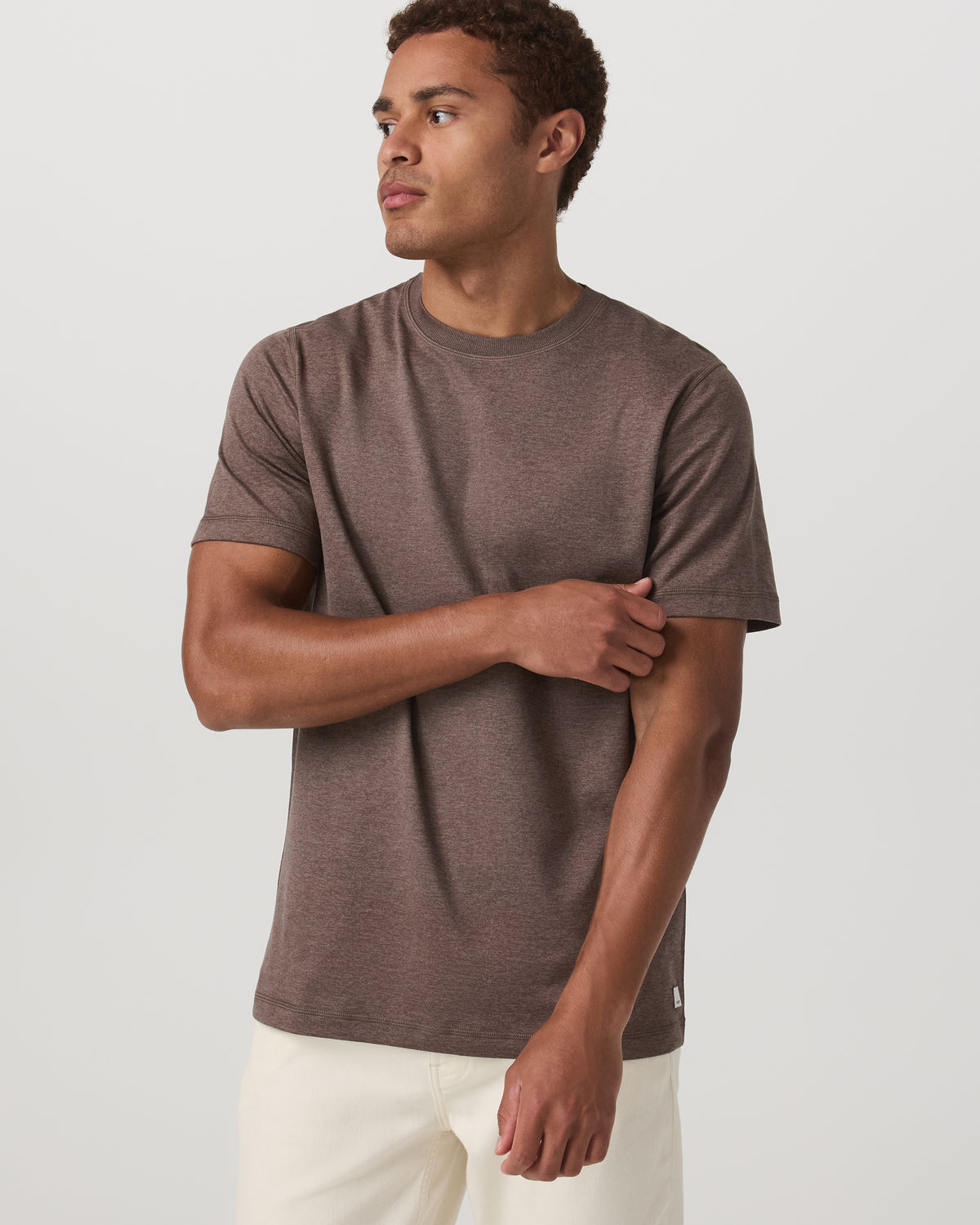 Men's Short Sleeve Ponto Performance Tee Elm Heather | Vuori Clothing