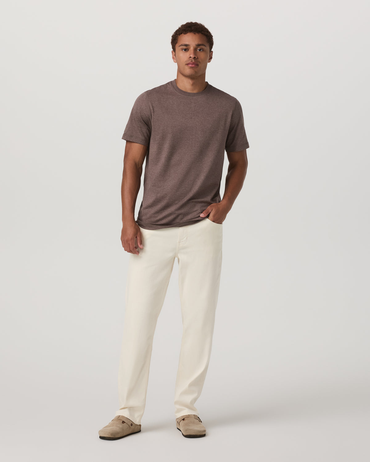 Men's Short Sleeve Ponto Performance Tee Elm Heather | Vuori Clothing