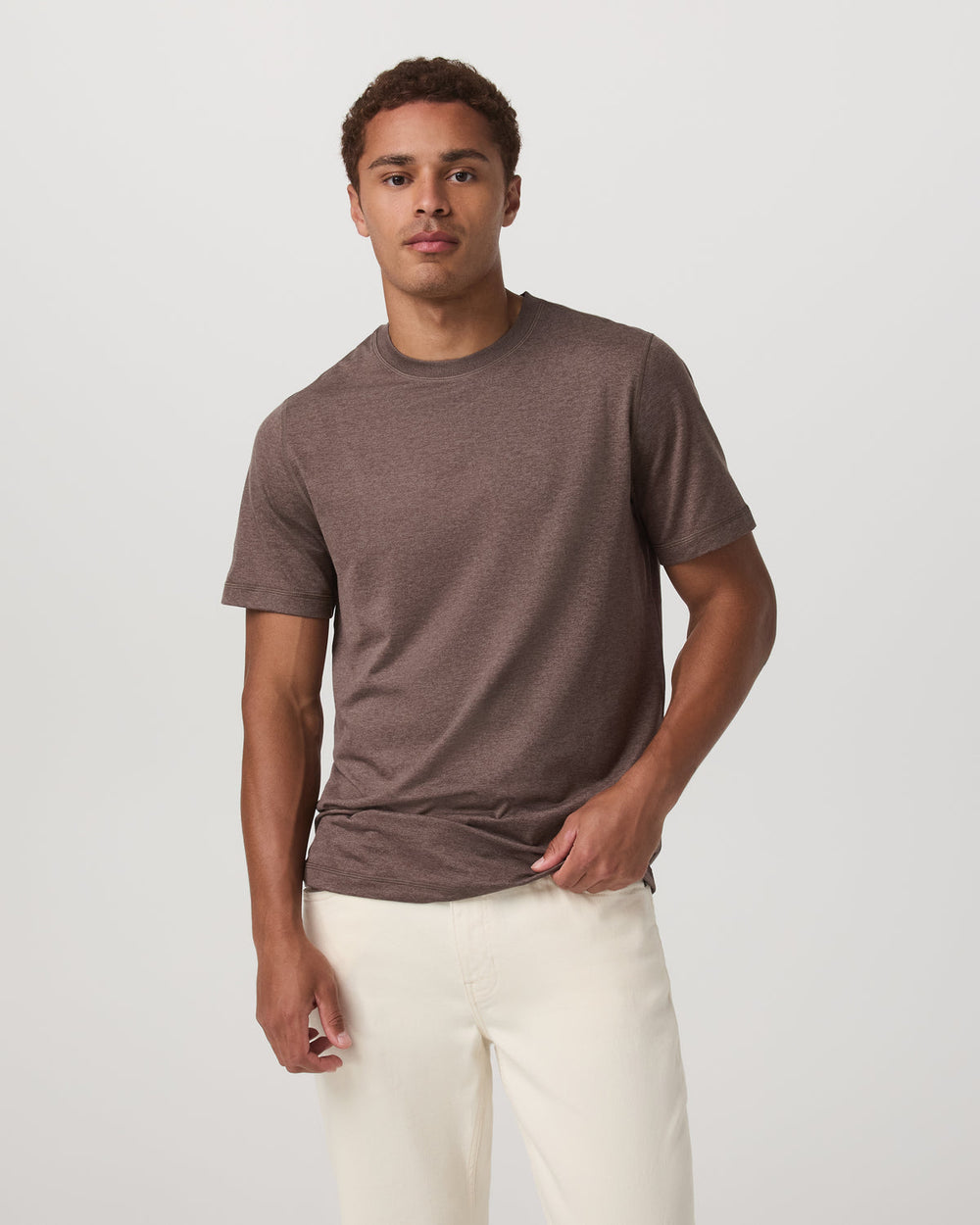 Men's Short Sleeve Ponto Performance Tee Elm Heather | Vuori Clothing