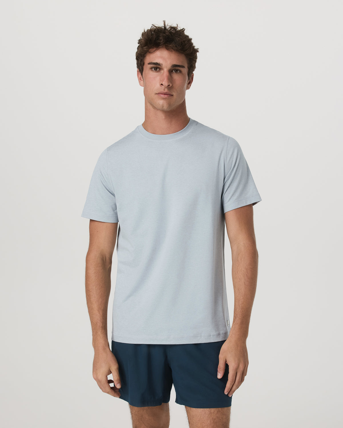 Short Sleeve Ponto Performance Tee Harbor Grey Heather | Vuori