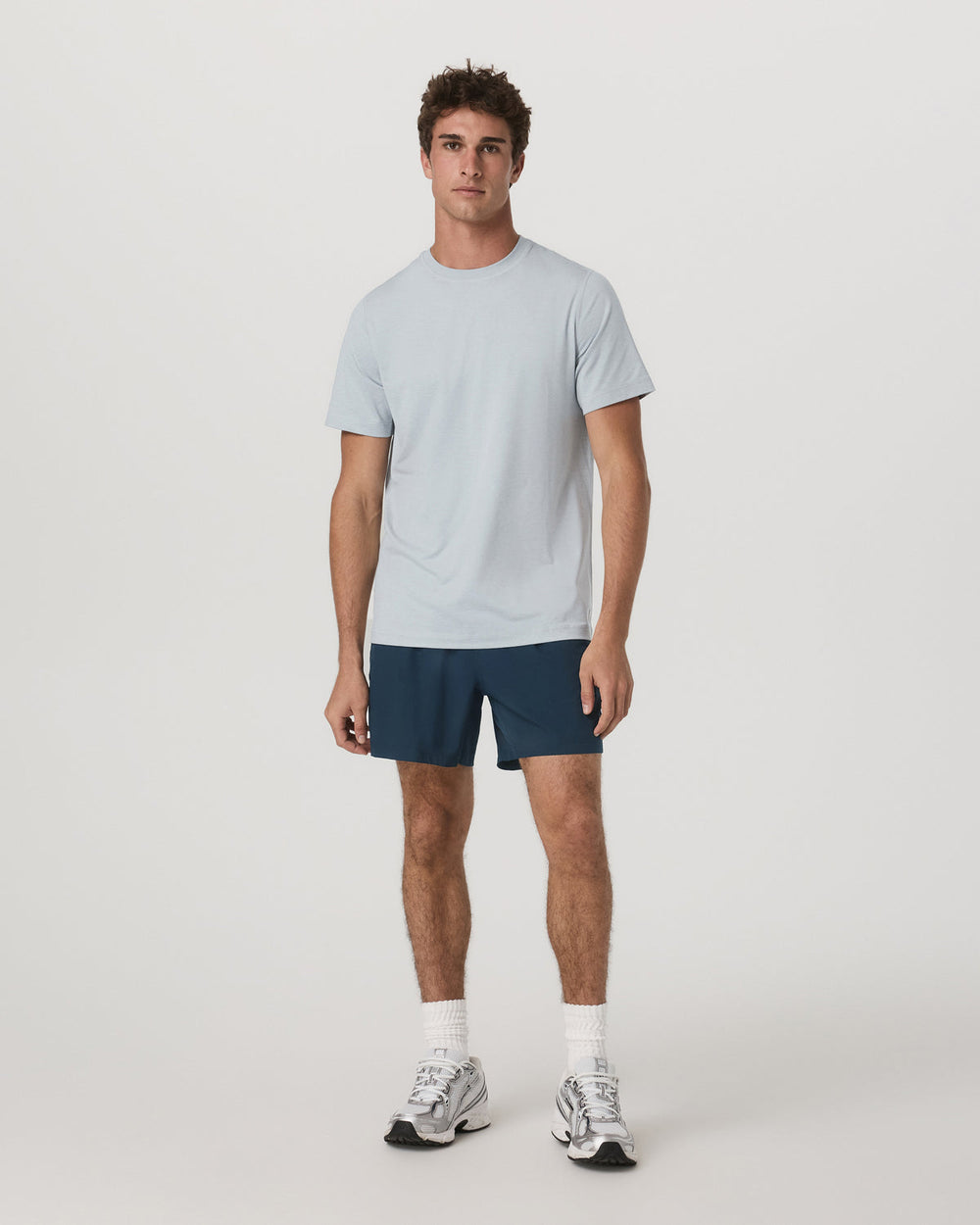 Short Sleeve Ponto Performance Tee Harbor Grey Heather | Vuori