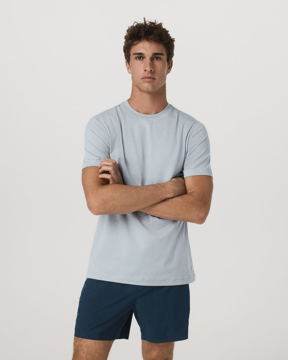 Short Sleeve Ponto Performance Tee Harbor Grey Heather | Vuori