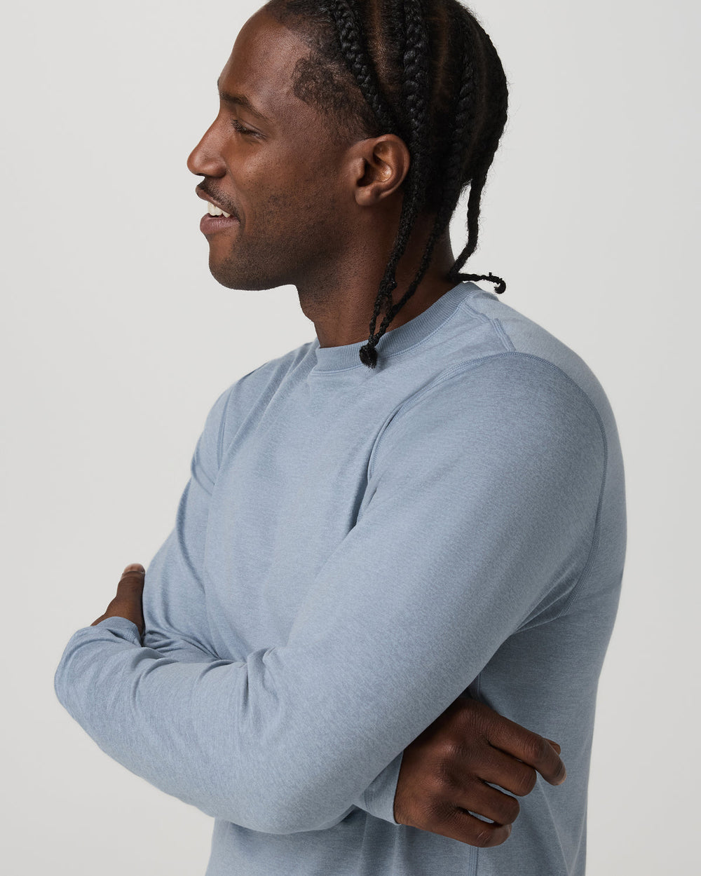 Long Sleeve Ponto Performance Tee Blue Dusk Heather | Vuori Sale