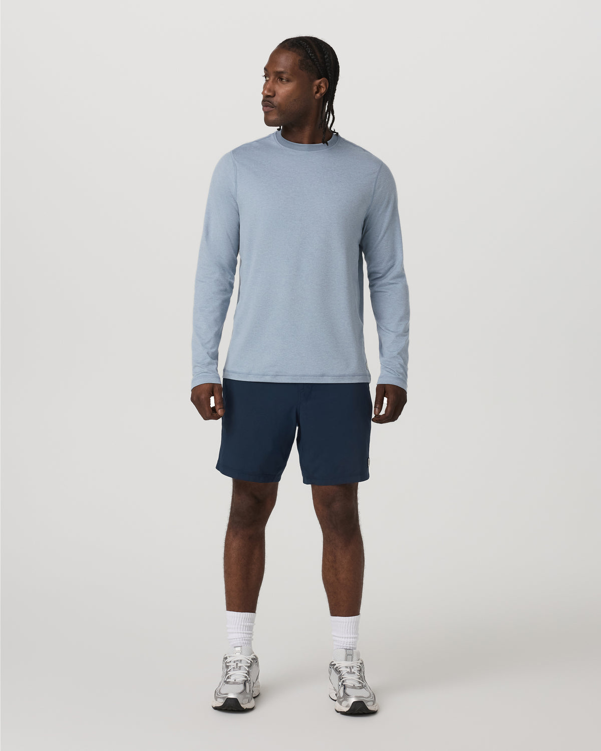 Long Sleeve Ponto Performance Tee Blue Dusk Heather | Vuori Sale