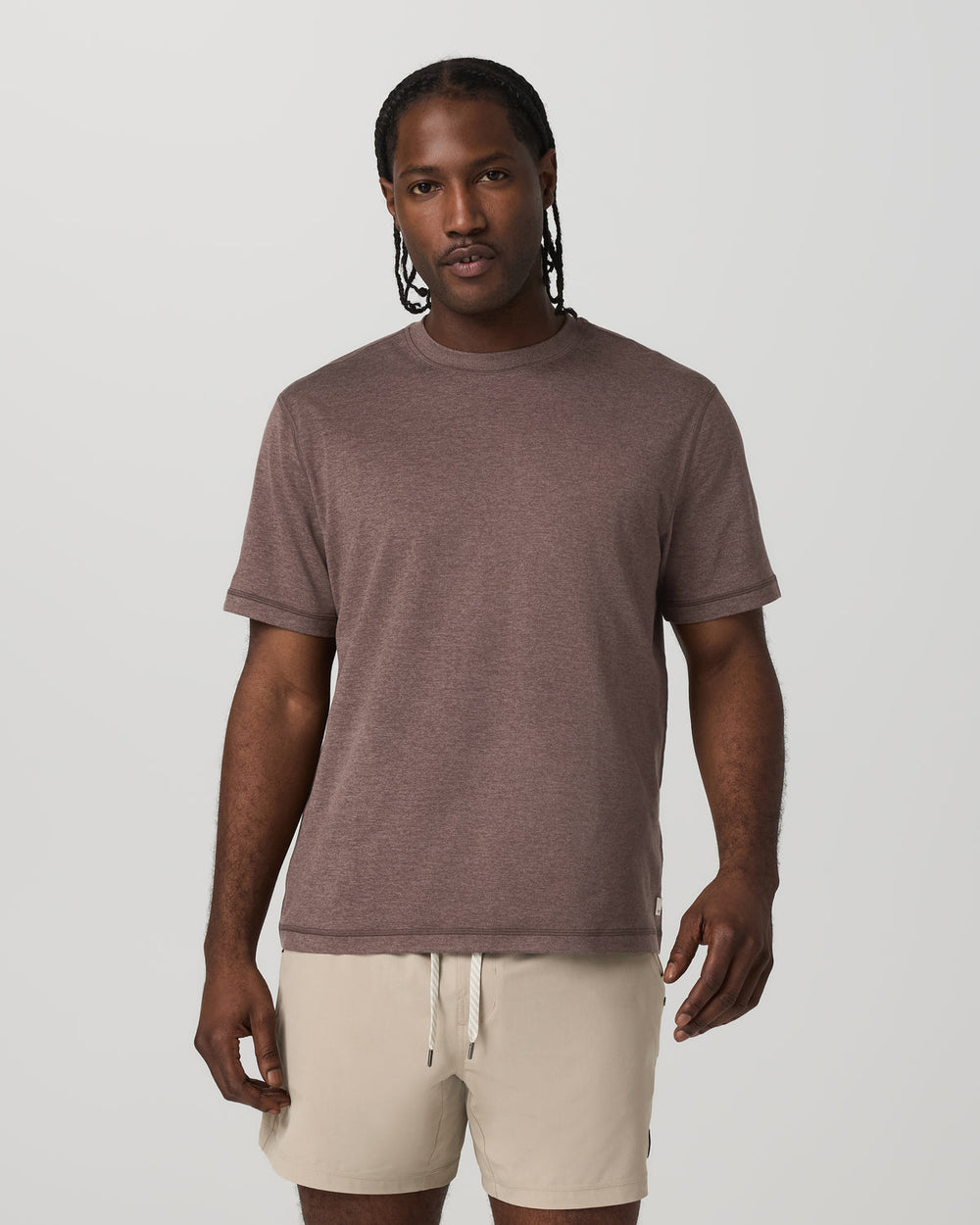 Short Sleeve Ponto Tee - Relaxed Fit Elm Heather | Vuori For sale