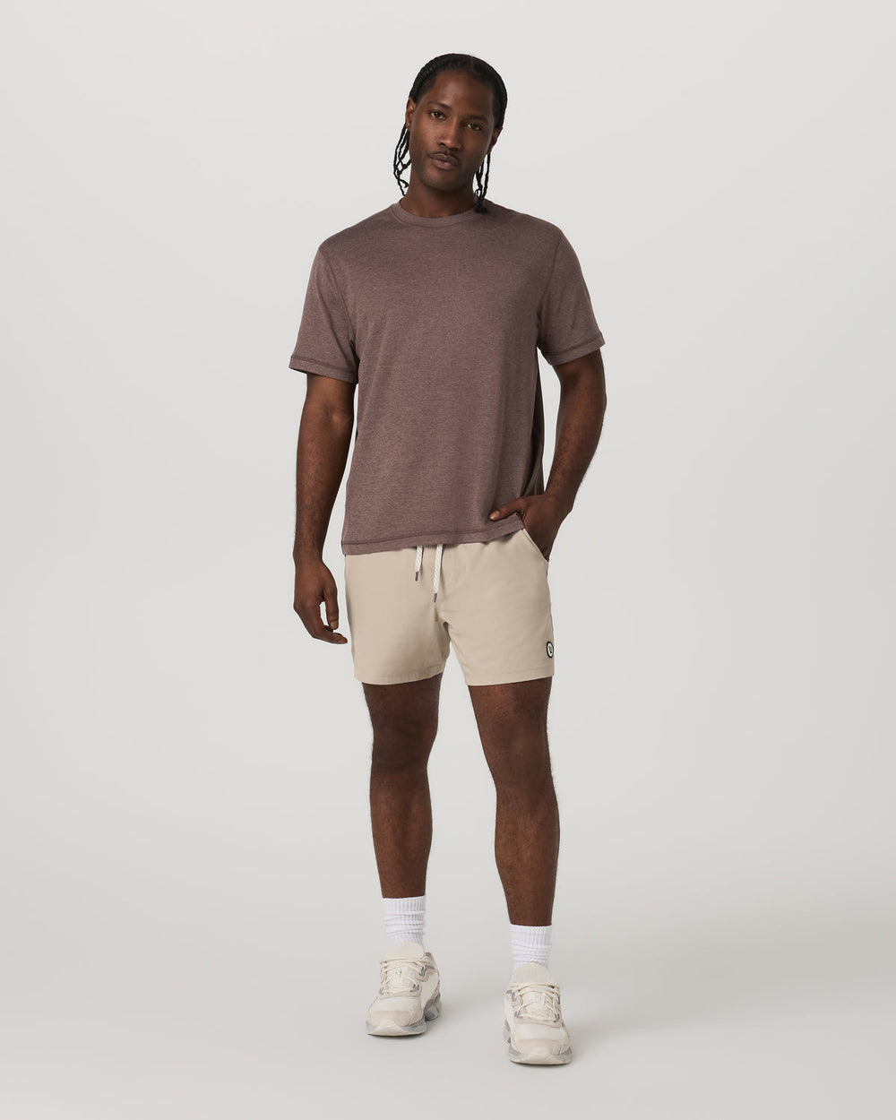 Short Sleeve Ponto Tee - Relaxed Fit Elm Heather | Vuori For sale