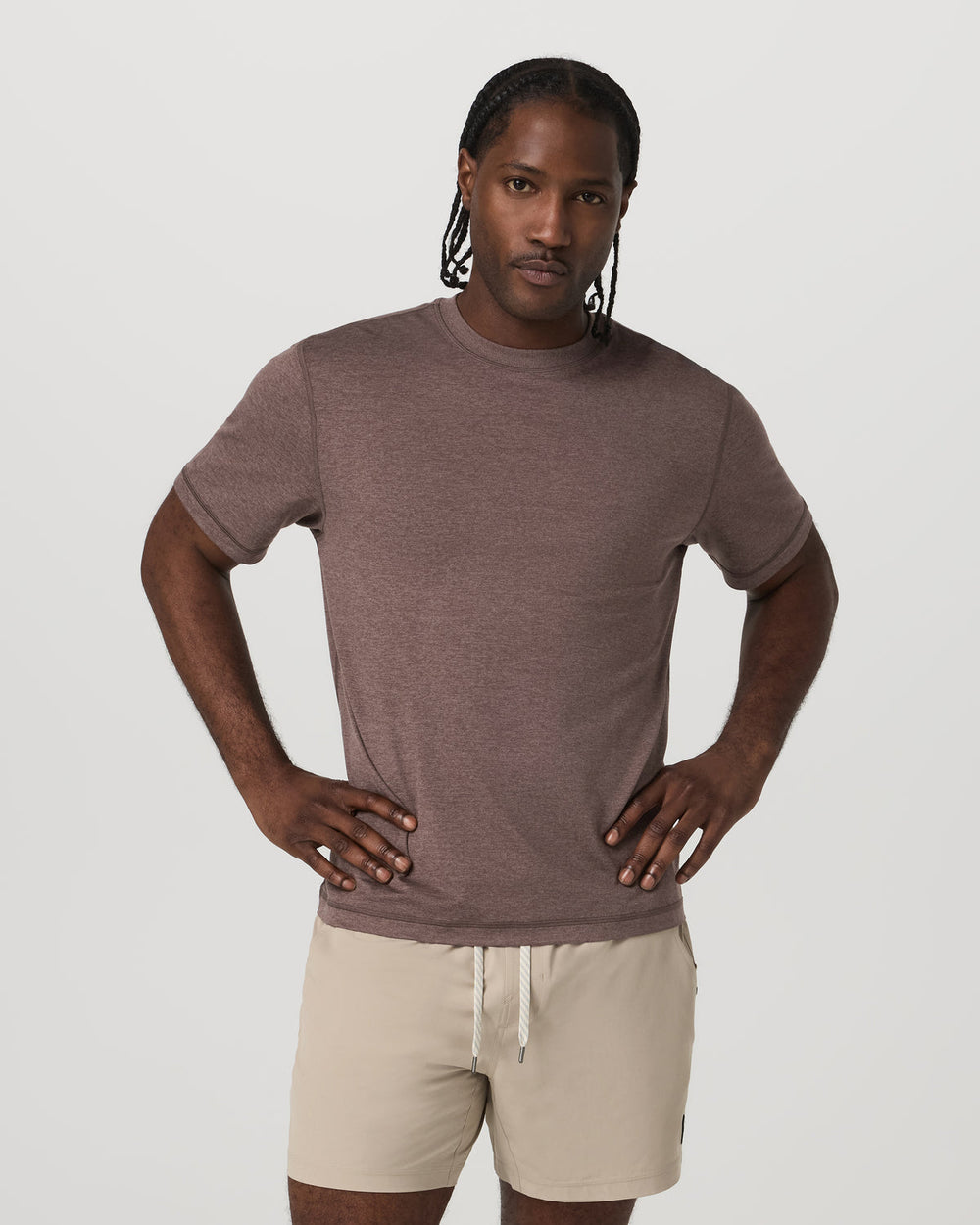 Short Sleeve Ponto Tee - Relaxed Fit Elm Heather | Vuori For sale