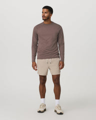 Men's Long Sleeve Ponto Performance Tee Elm Heather | Vuori Online