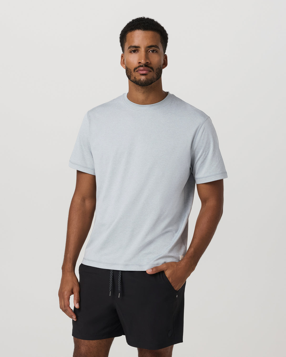 Short Sleeve Ponto Tee - Relaxed Fit Harbor Grey Heather | Vuori Outlet