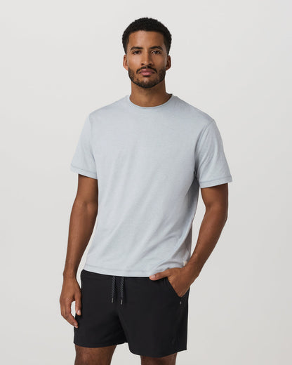 Short Sleeve Ponto Tee - Relaxed Fit Harbor Grey Heather | Vuori Outlet