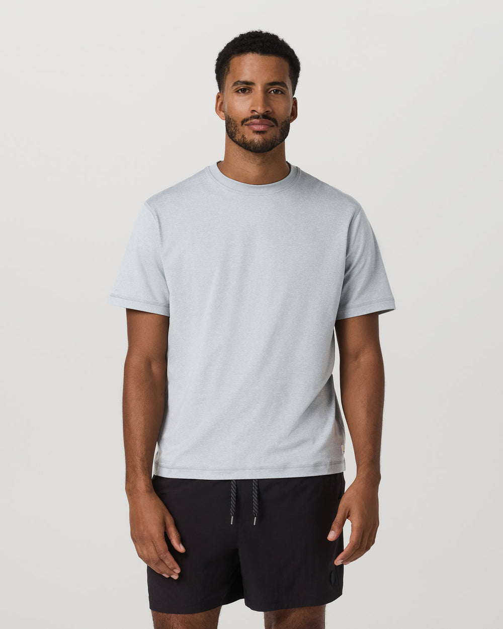 Short Sleeve Ponto Tee - Relaxed Fit Harbor Grey Heather | Vuori Outlet