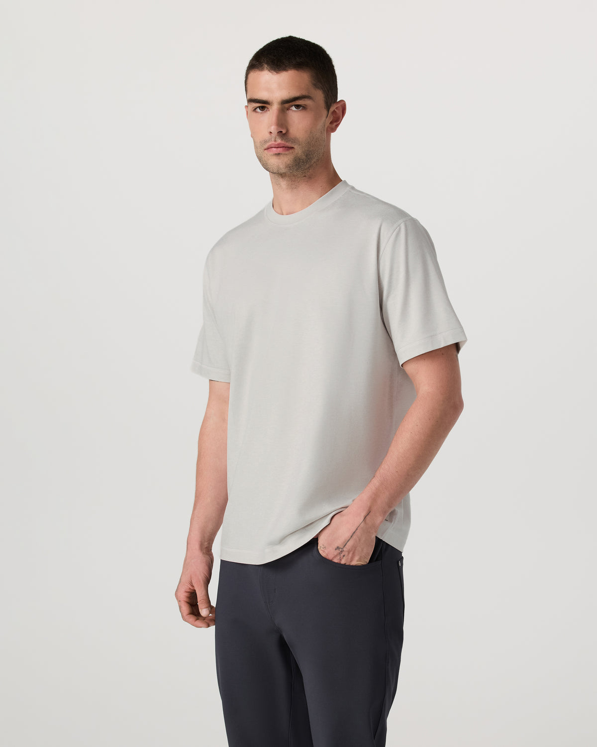 Men's Short Sleeve Ponto Tee - Relaxed Salt Heather | Vuori