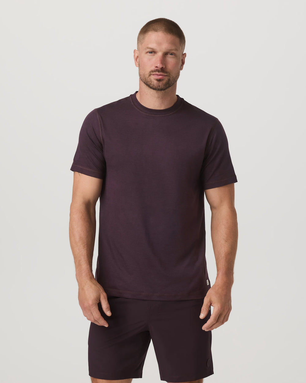 Men's Short Sleeve Ponto Performance Tee Raisin Heather | Vuori Sale