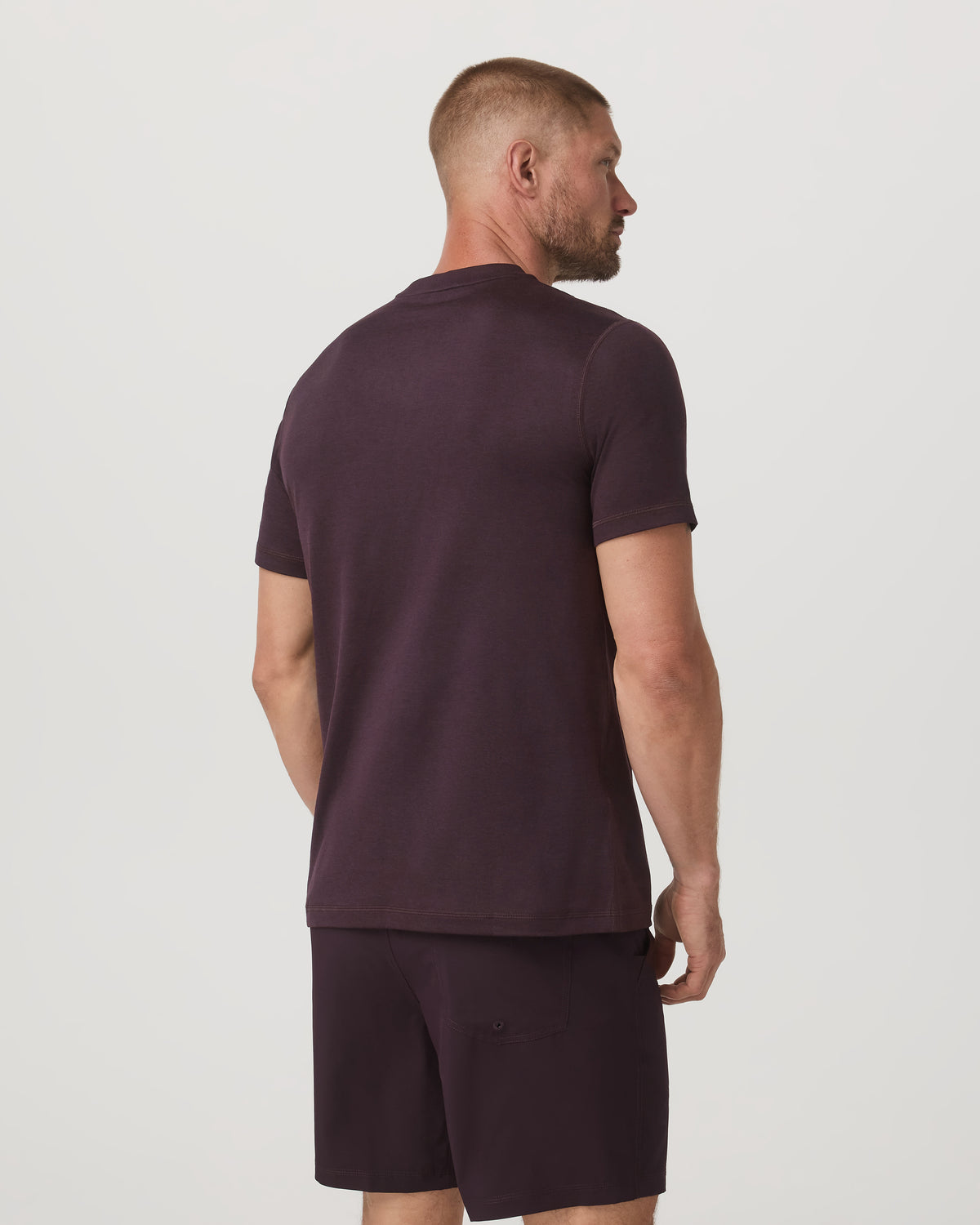 Men's Short Sleeve Ponto Performance Tee Raisin Heather | Vuori Sale
