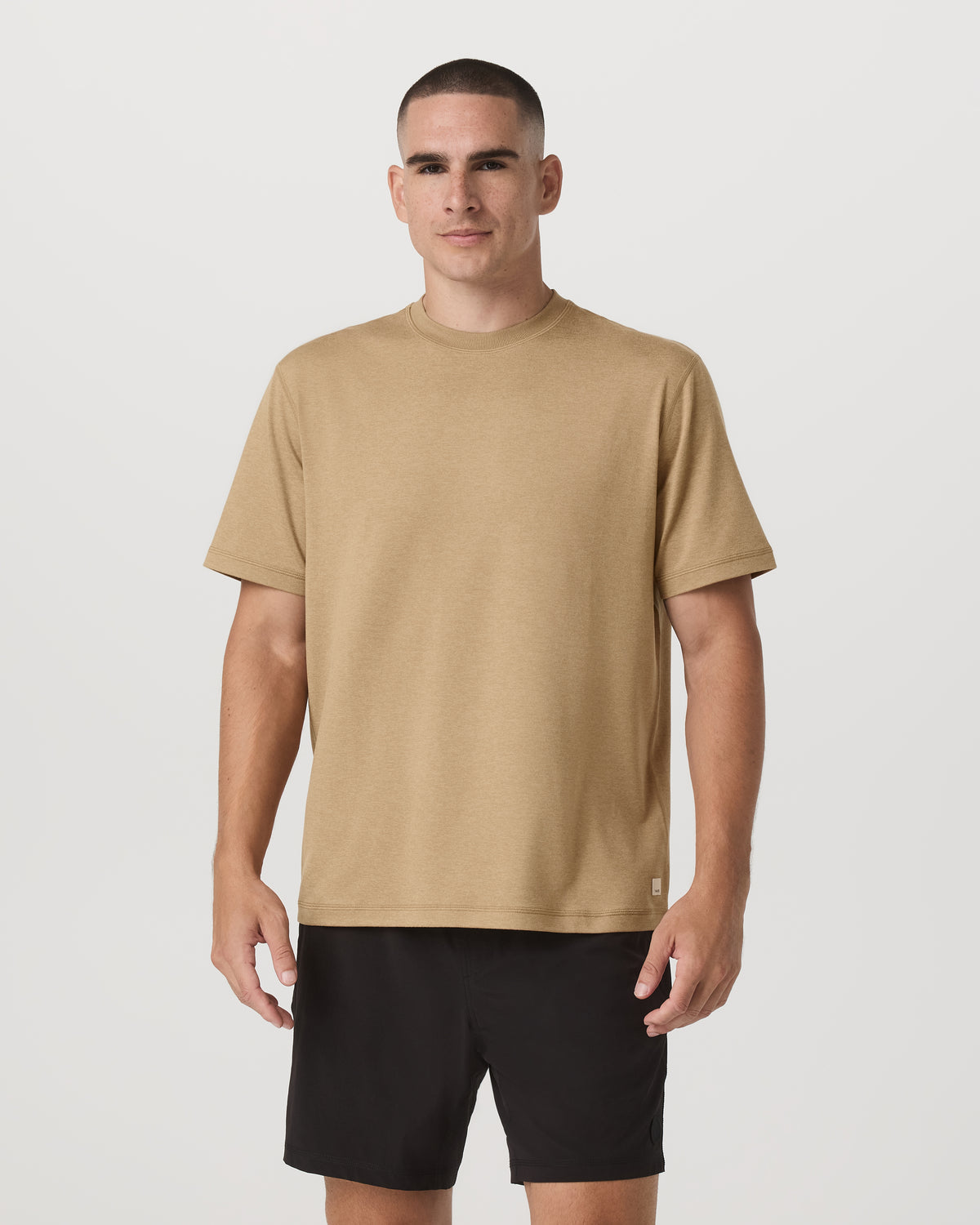 Men's Short Sleeve Ponto Tee - Relaxed Sungold Heather | Vuori On sale