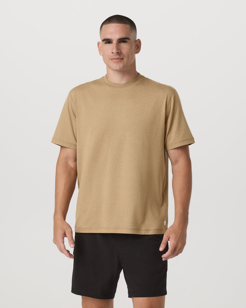 Men's Short Sleeve Ponto Tee - Relaxed Sungold Heather | Vuori On sale