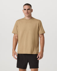 Men's Short Sleeve Ponto Tee - Relaxed Sungold Heather | Vuori On sale