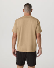Men's Short Sleeve Ponto Tee - Relaxed Sungold Heather | Vuori On sale