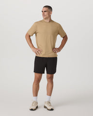 Men's Short Sleeve Ponto Tee - Relaxed Sungold Heather | Vuori On sale