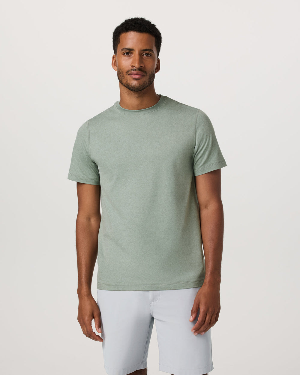 Men's Short Sleeve Ponto Performance Tee Thyme Heather | Vuori For sale