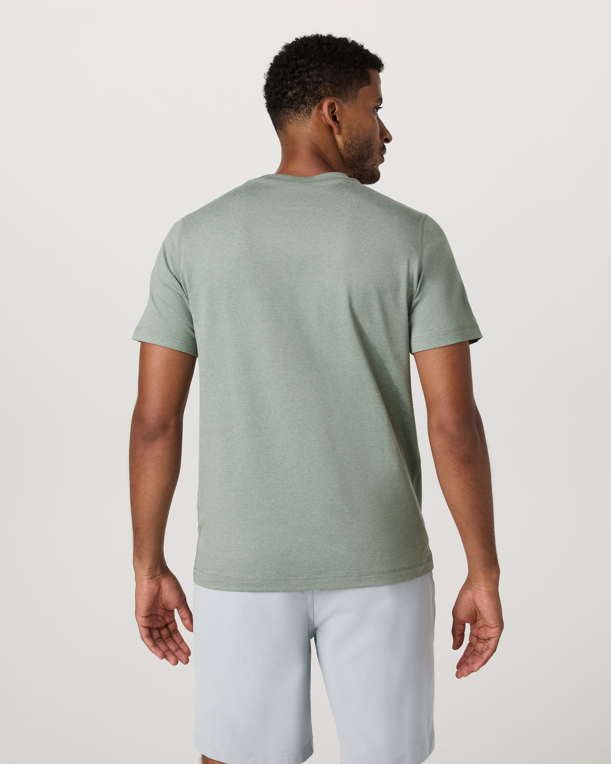 Men's Short Sleeve Ponto Performance Tee Thyme Heather | Vuori For sale
