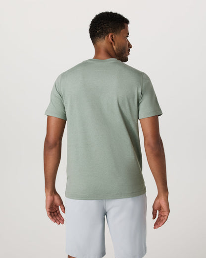 Men's Short Sleeve Ponto Performance Tee Thyme Heather | Vuori For sale