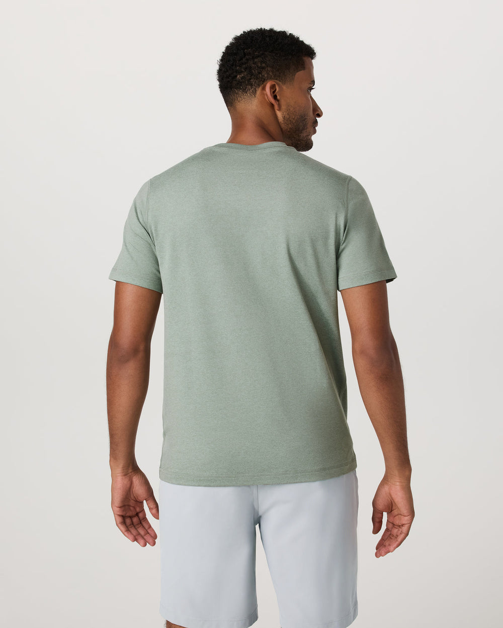 Men's Short Sleeve Ponto Performance Tee Thyme Heather | Vuori For sale