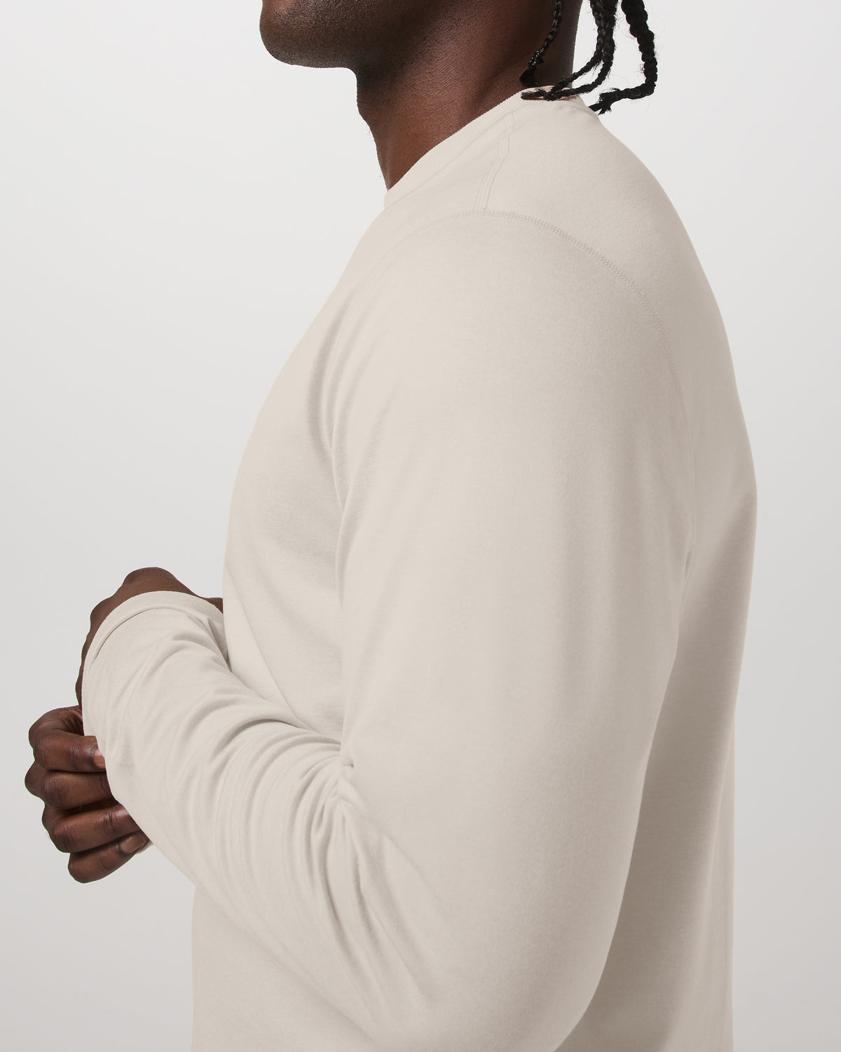 Men's Long Sleeve Ponto Performance Tee Oatmeal Heather | Vuori Online