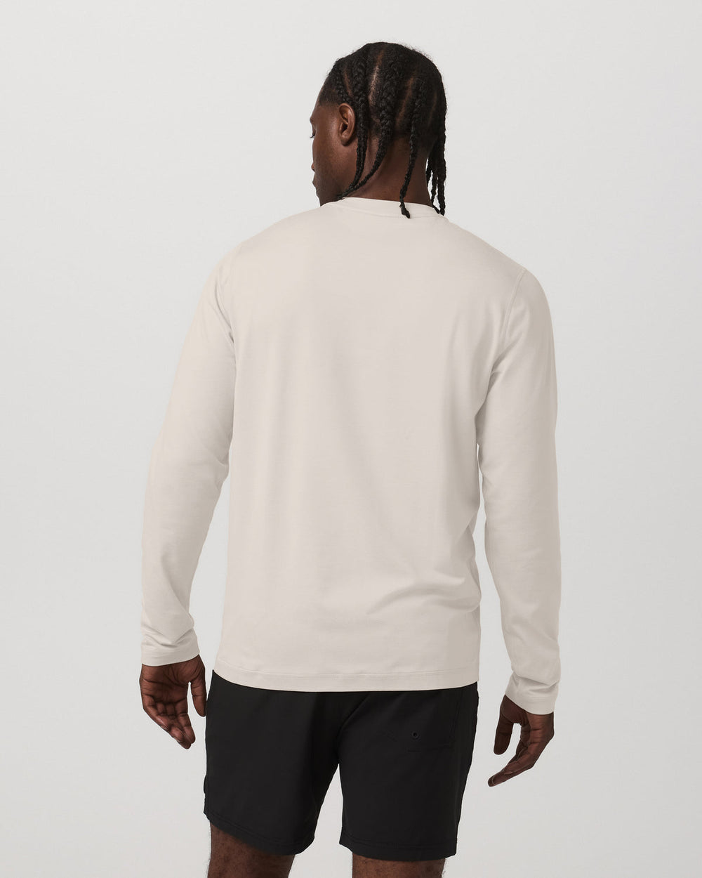 Men's Long Sleeve Ponto Performance Tee Oatmeal Heather | Vuori Online