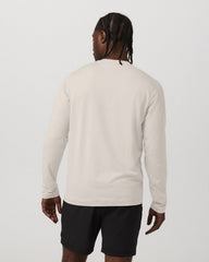 Men's Long Sleeve Ponto Performance Tee Oatmeal Heather | Vuori Online
