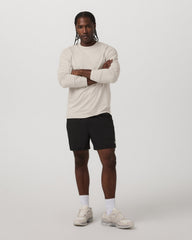 Men's Long Sleeve Ponto Performance Tee Oatmeal Heather | Vuori Online