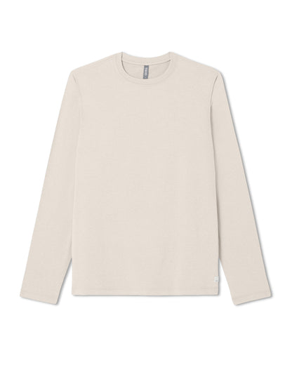 Men's Long Sleeve Ponto Performance Tee Oatmeal Heather | Vuori Online