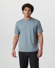 Short Sleeve Ponto Tee - Relaxed Fit Dusty Blue Heather | Vuori Outlet