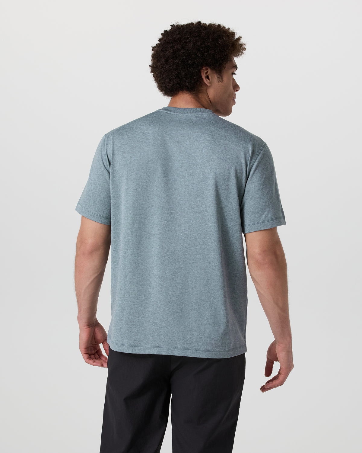 Short Sleeve Ponto Tee - Relaxed Fit Dusty Blue Heather | Vuori Outlet