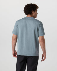 Short Sleeve Ponto Tee - Relaxed Fit Dusty Blue Heather | Vuori Outlet