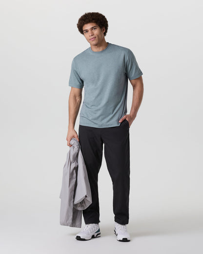 Short Sleeve Ponto Tee - Relaxed Fit Dusty Blue Heather | Vuori Outlet