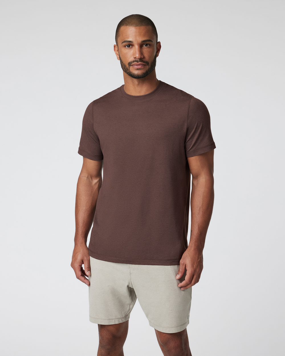 Short Sleeve Ponto Performance Tee Java Heather | Vuori US