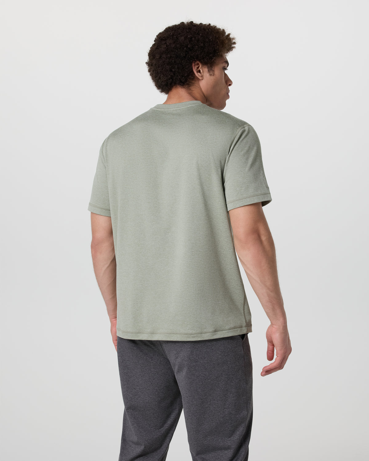 Short Sleeve Ponto Tee - Relaxed Fit Agave Green Heather | Vuori Clothing