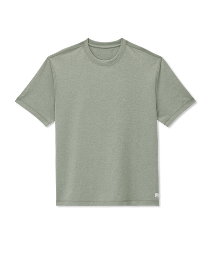 Short Sleeve Ponto Tee - Relaxed Fit Agave Green Heather | Vuori Clothing