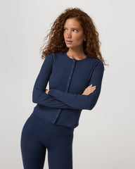 Long Sleeve Pose Twin Cardigan Women's Blue Coast Top | Vuori For sale