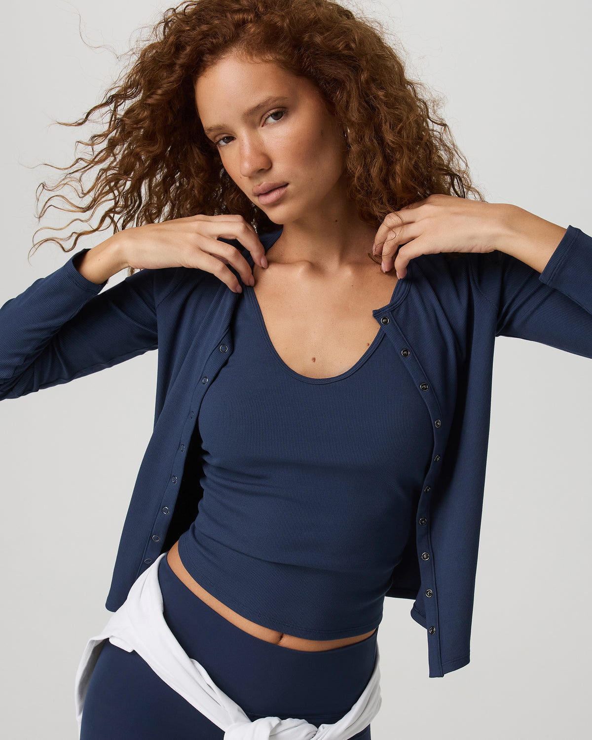 Long Sleeve Pose Twin Cardigan Women's Blue Coast Top | Vuori For sale